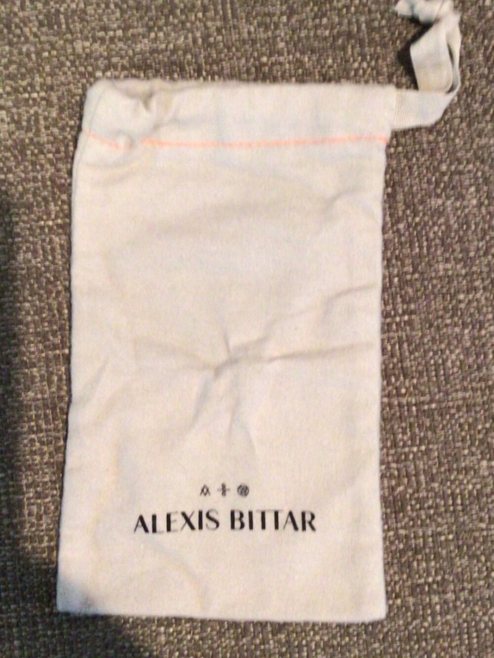 ALEXIS BITTER GRAY FELT DUSTBAG POUCH WITH DRAWSTRING 5" X 8" BRAND NEW